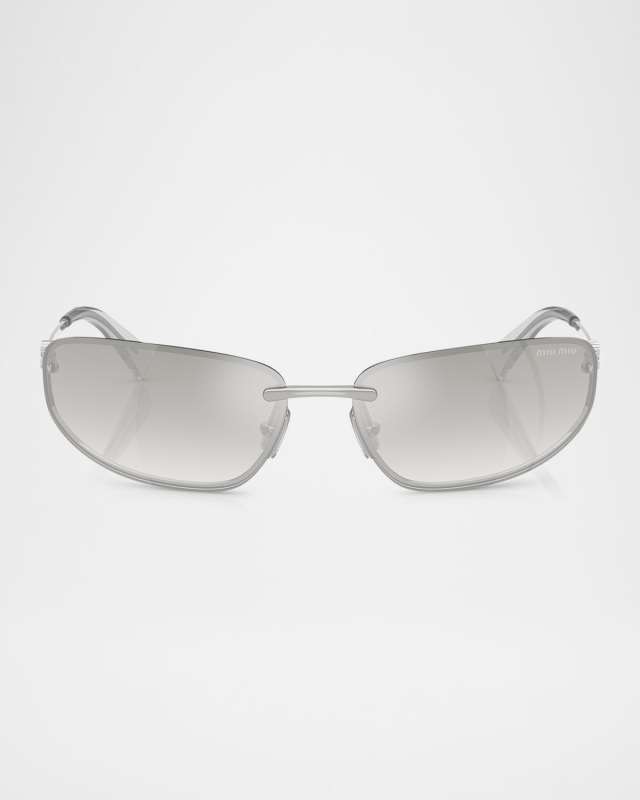 A50S Rimless Oval Metal Sunglasses